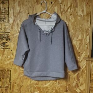Avia Gray Lace-Up Sweatshirt